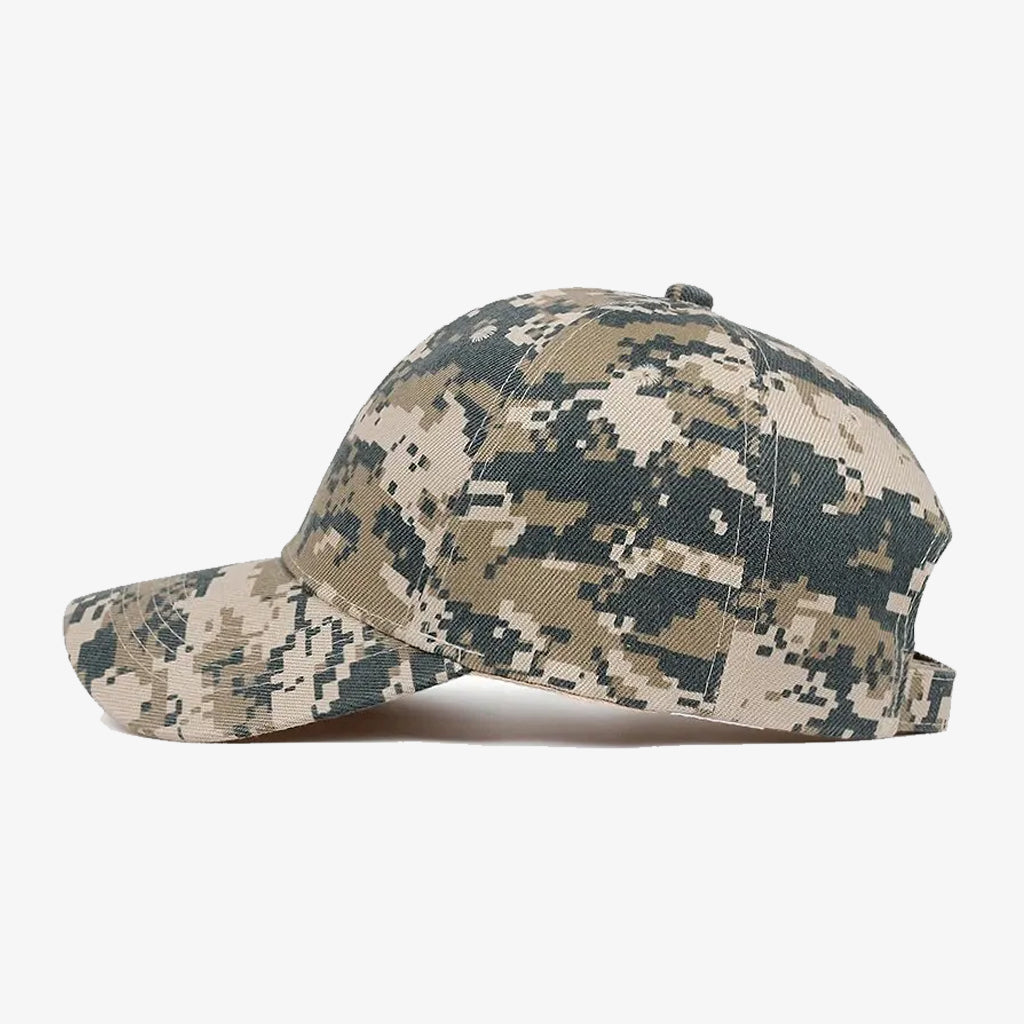 Beige & Green Digital Printed Cap - CP066