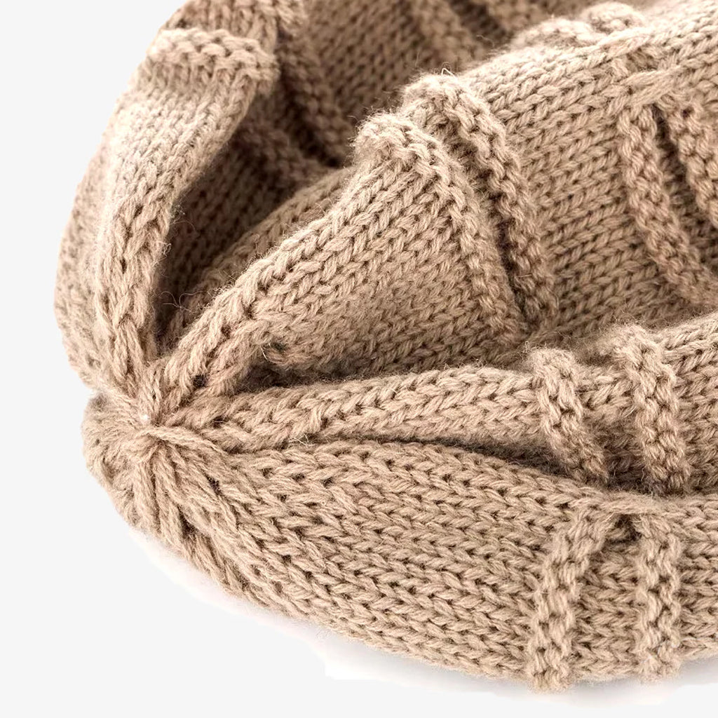 Unisex Khaki Knitted Beanie - CP097