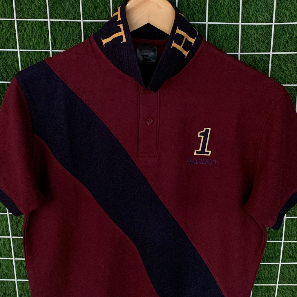 Premium HCKT Maroon Contrast Polo Shirt