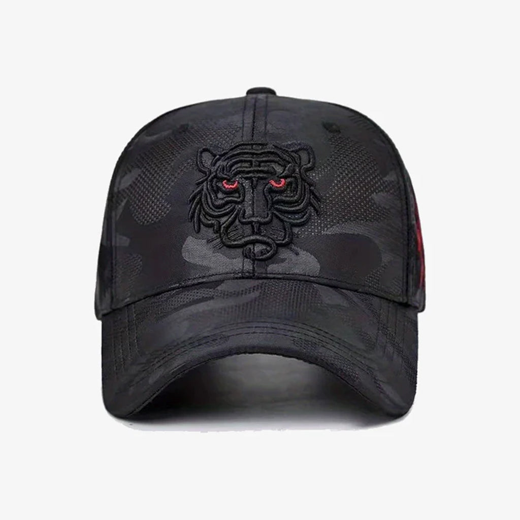 Black Camo Tiger Embroidered Cap - CP098