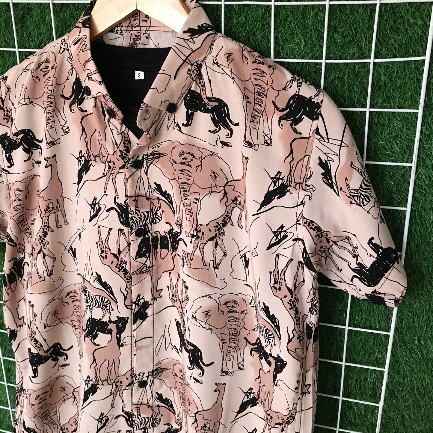 African Beast Brown Printed Shirt - MS042