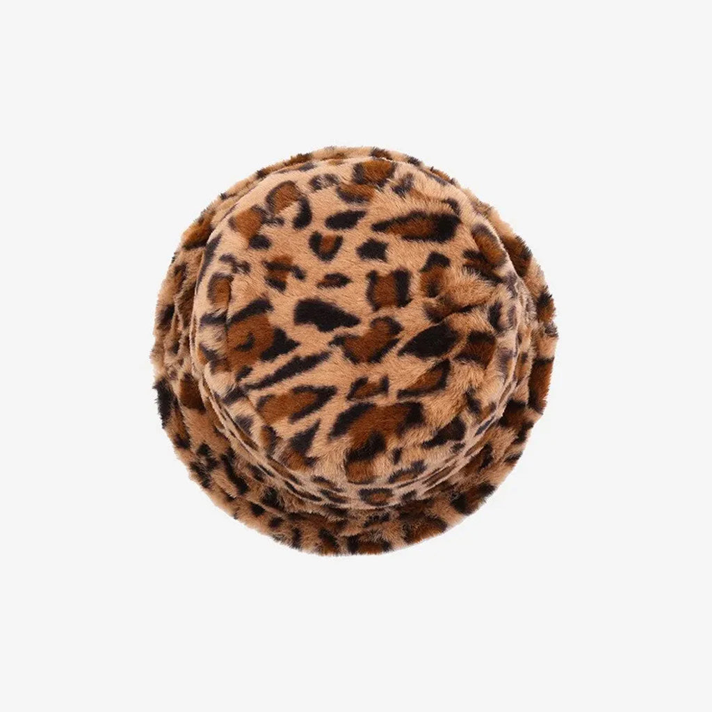 Soft Leopard Versatile Warm Bucket Hat - CP111