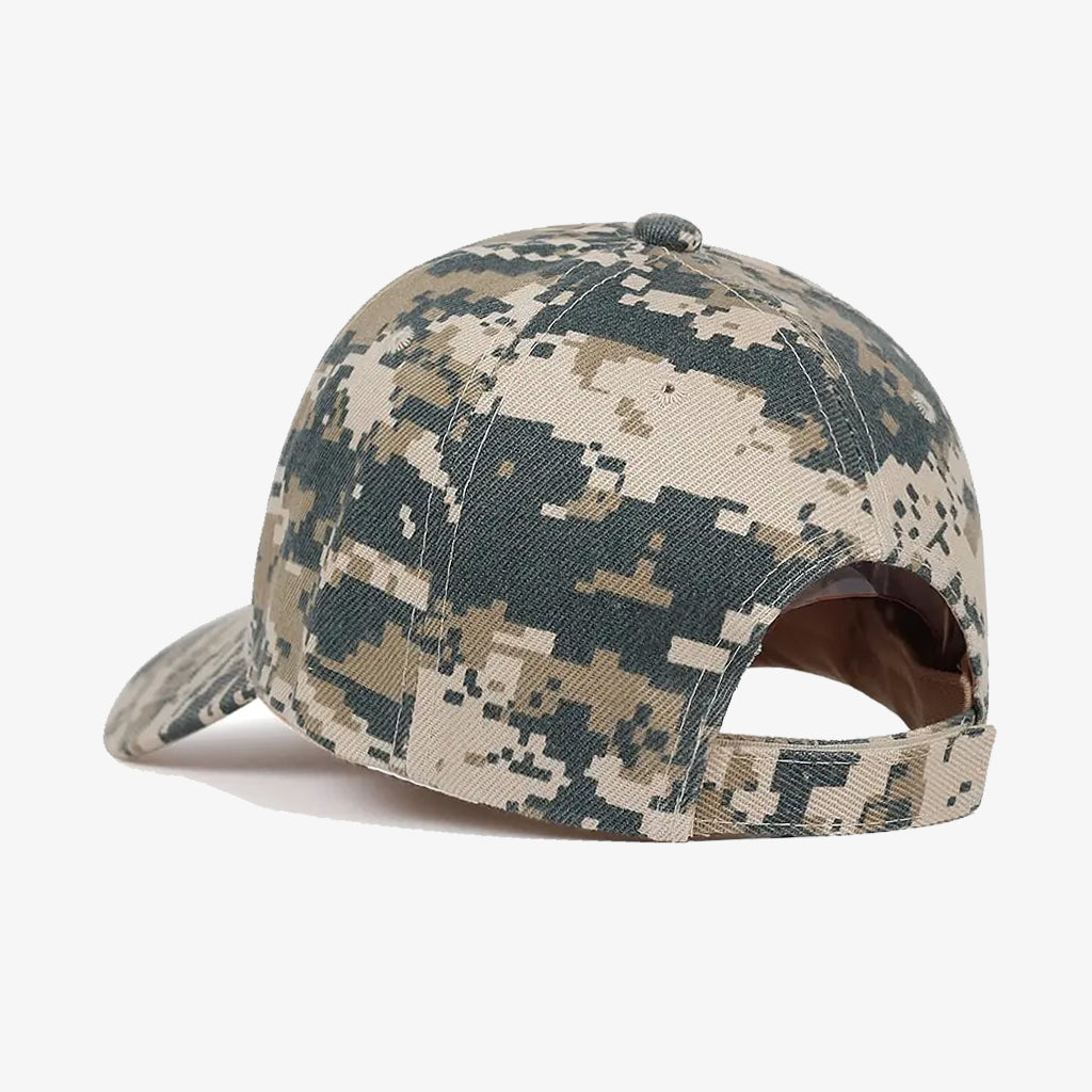 Beige & Green Digital Printed Cap - CP066
