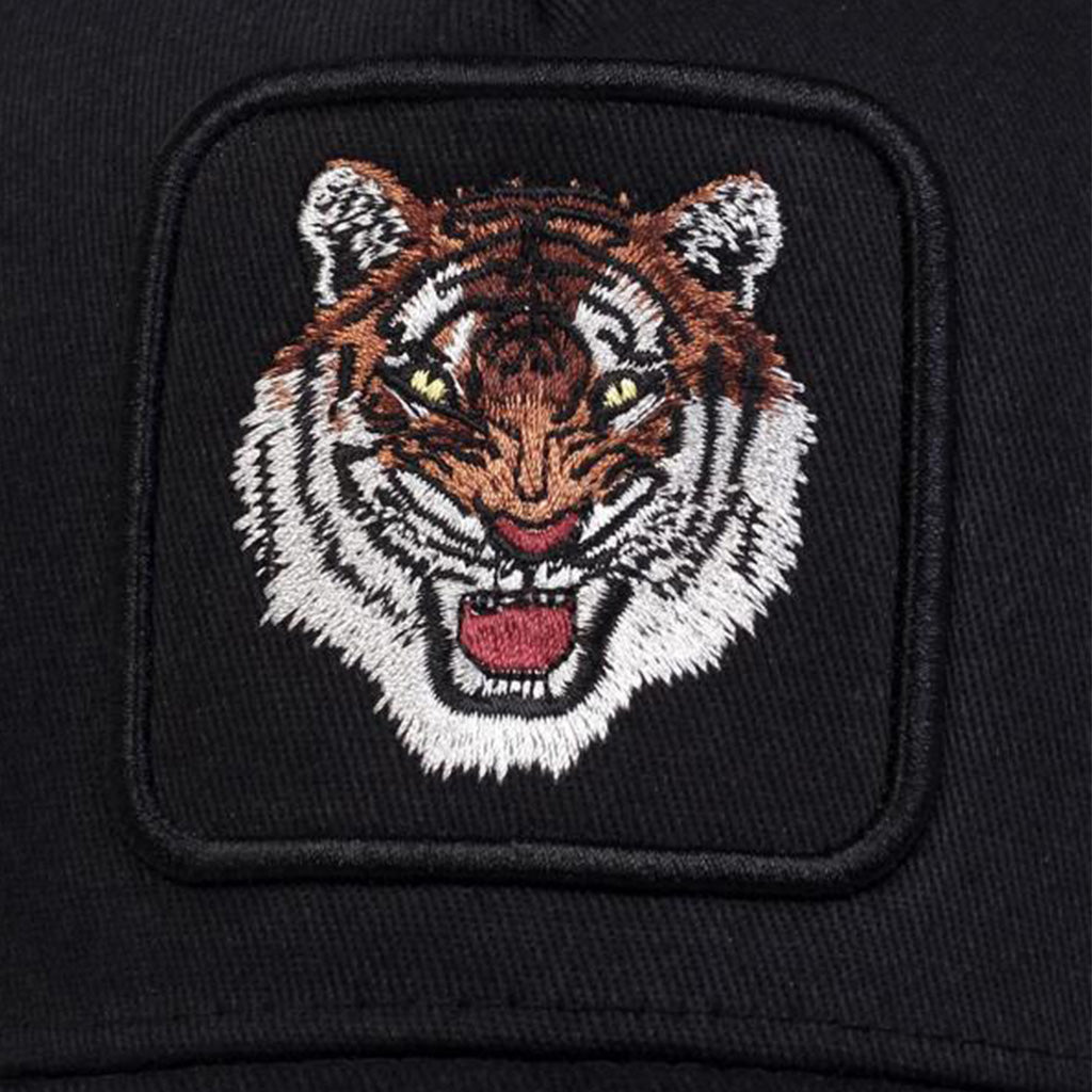Tiger Embroidered Baseball Black Cap - CP006