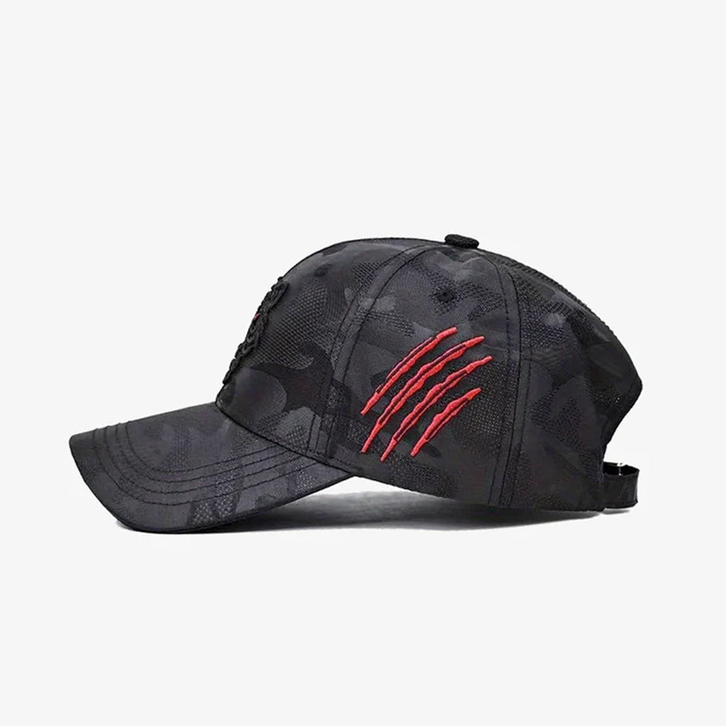 Black Camo Tiger Embroidered Cap - CP098