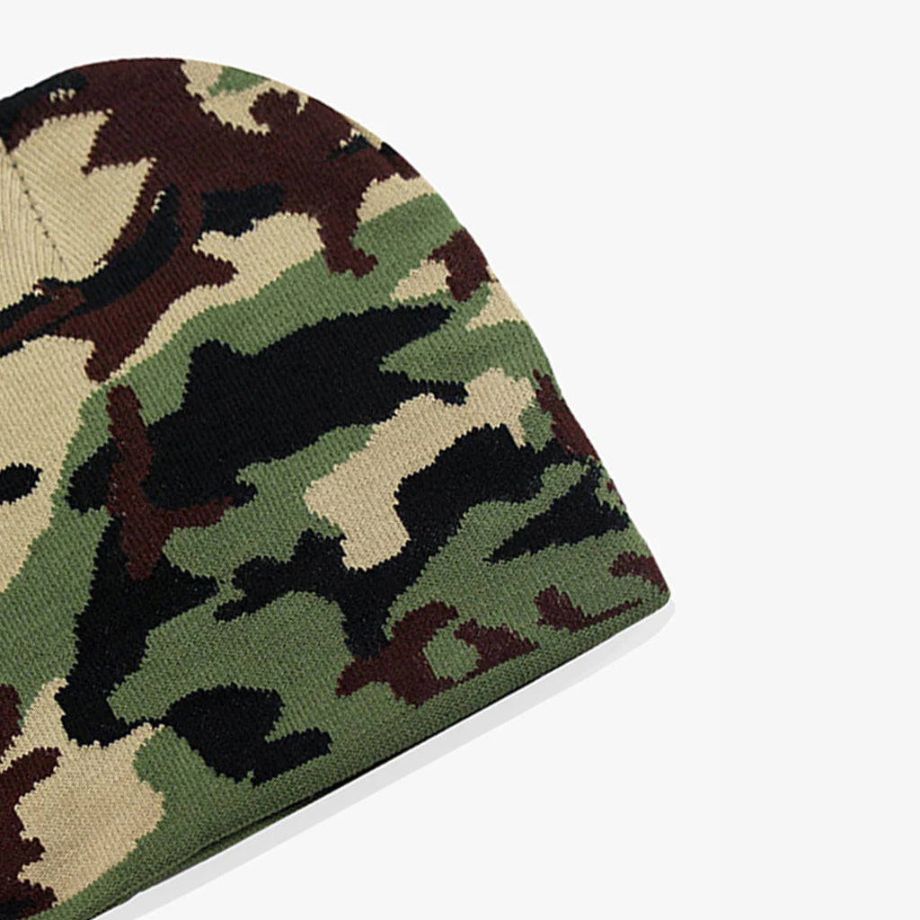 Green Camouflage Knit Beanie - CP089