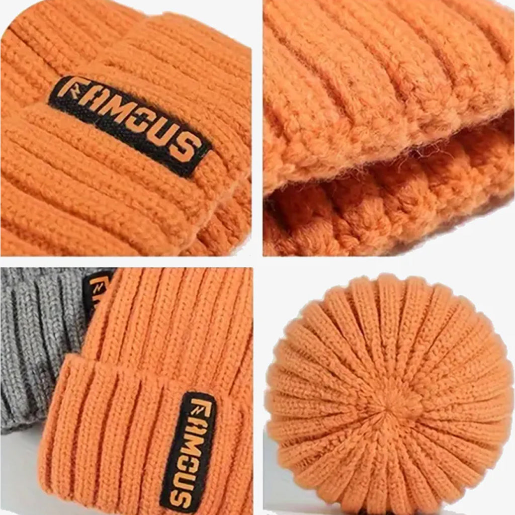 Soft Woolen Crochet Beanie (Orange) - CP093