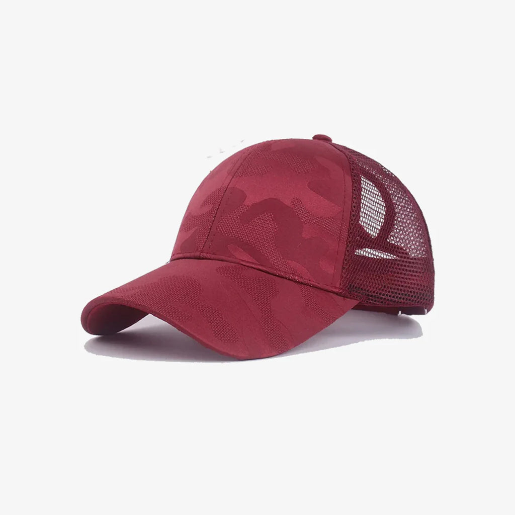 Ponytail Camo Mesh Baseball Cap - CP110
