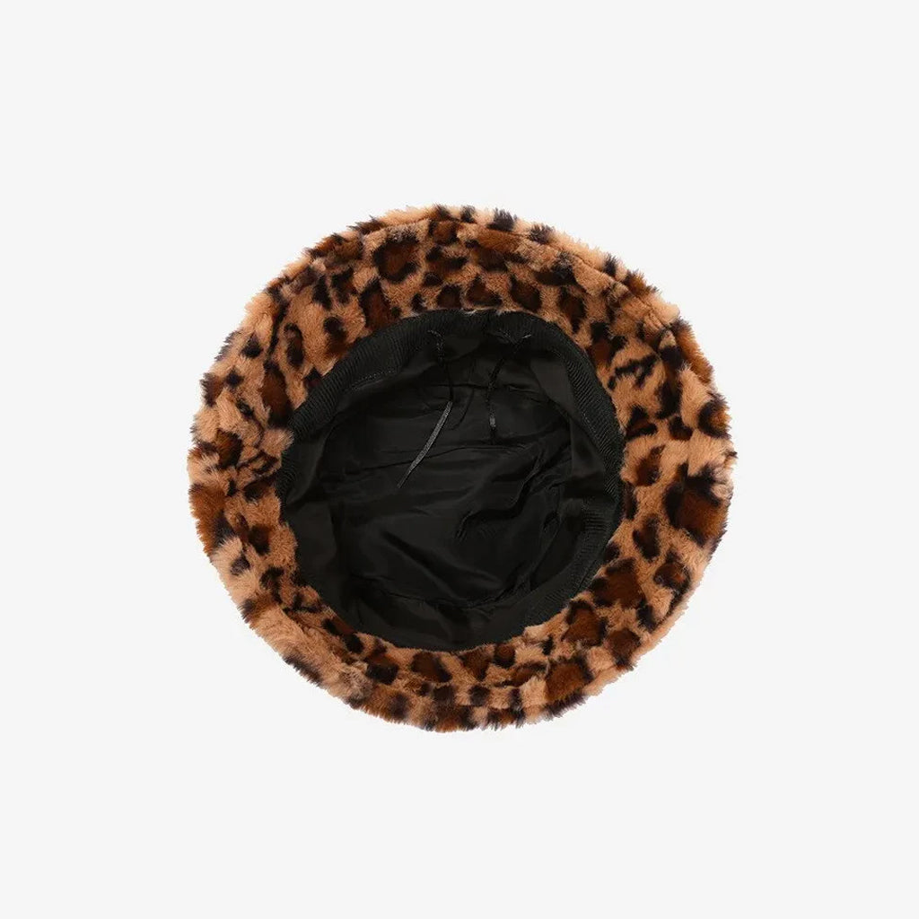 Soft Leopard Versatile Warm Bucket Hat - CP111