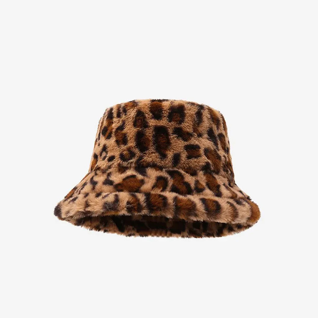 Soft Leopard Versatile Warm Bucket Hat - CP111