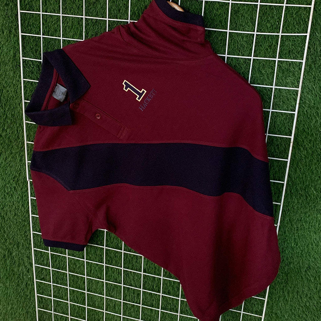Premium HCKT Maroon Contrast Polo Shirt