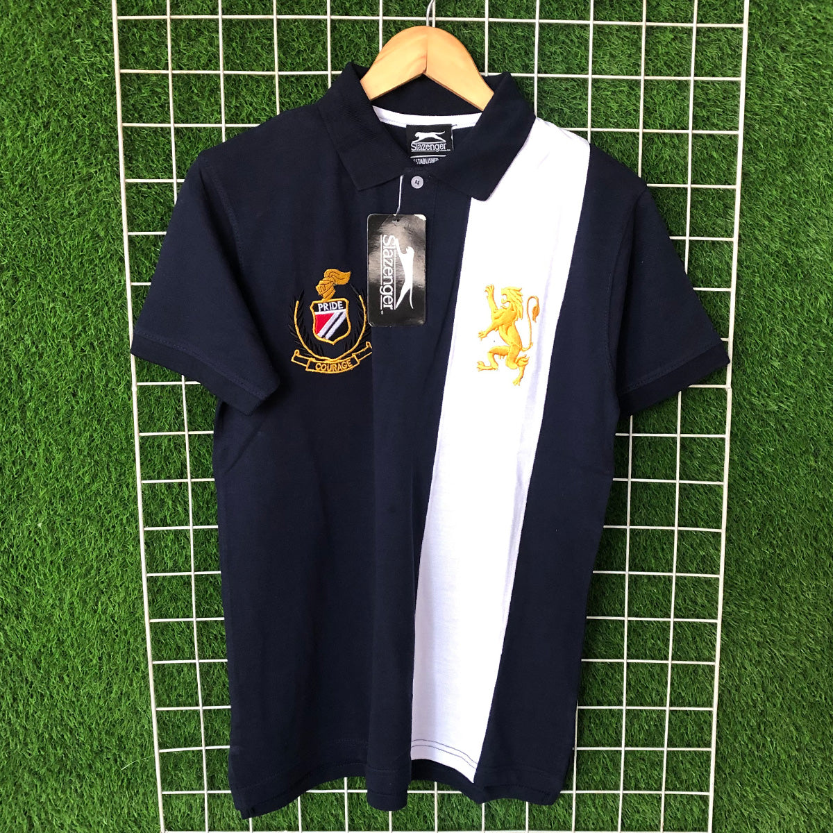 Pride Embroidered Navy Polo Shirt