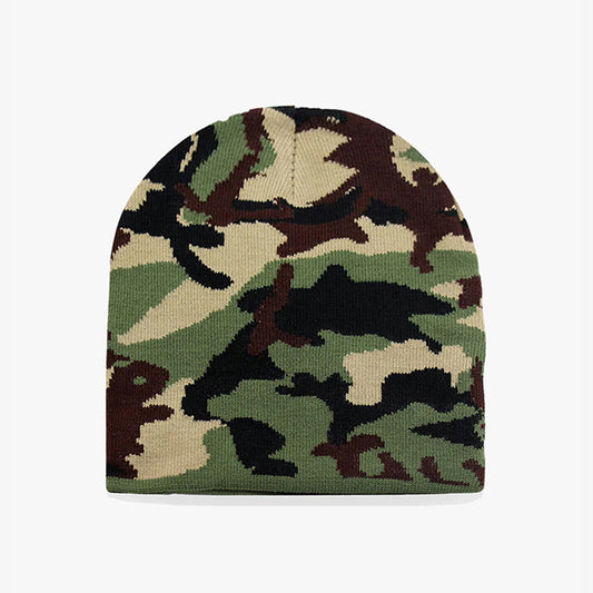 Green Camouflage Knit Beanie - CP089