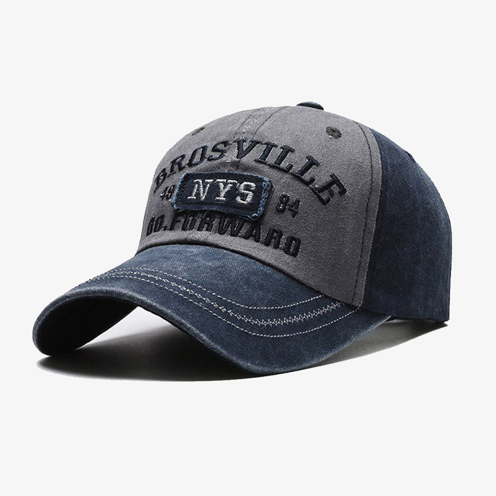 Navy Faded Embroidered Baseball Cap - CP009