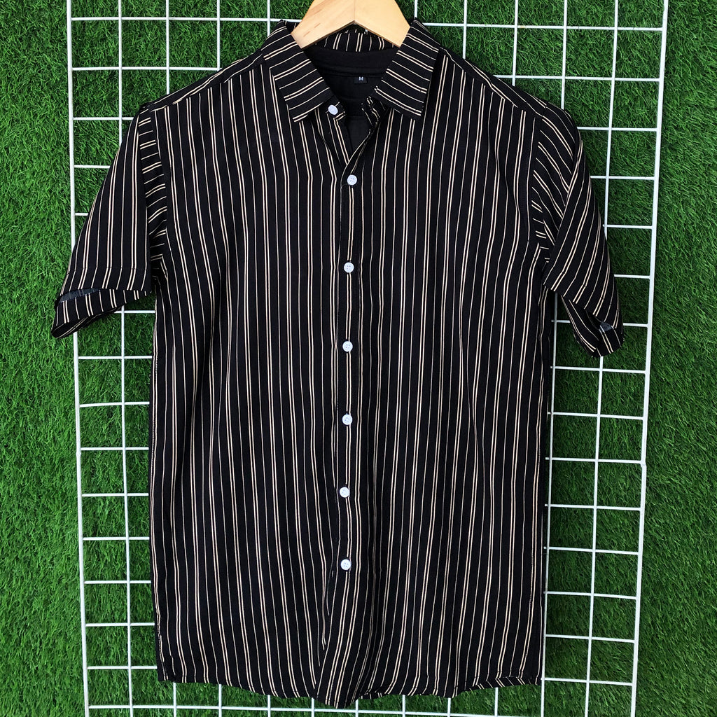 Black & Nomad Striped Shirt - MS025