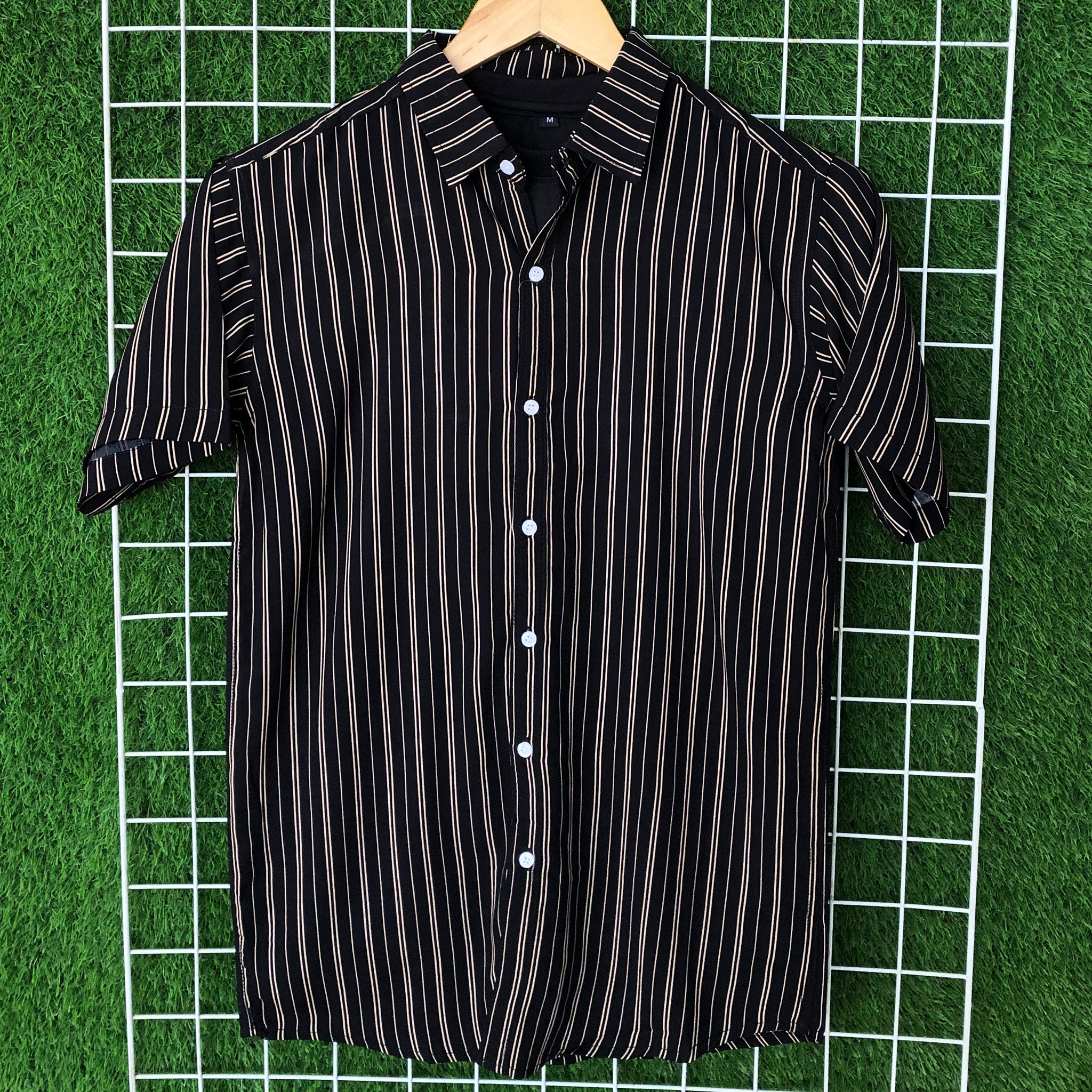Black & Nomad Striped Shirt - MS025