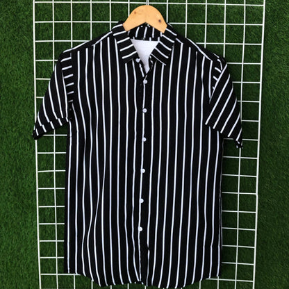 Black & White Striped Shirt - MS020