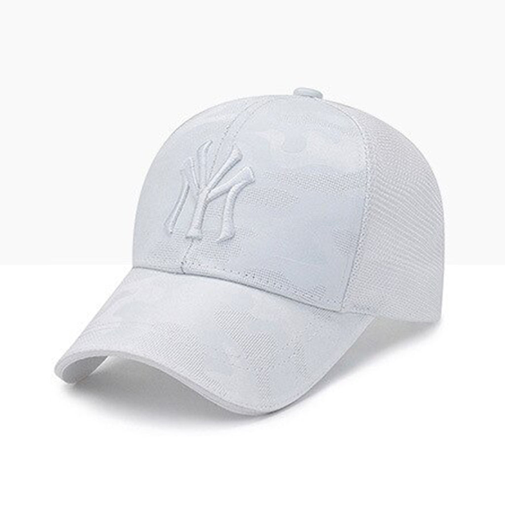 NY White Camo Embroidered Cap - CP015