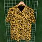 Black Floral Printed Yellow Shirt - MS092