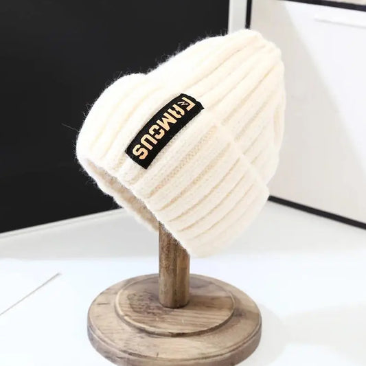 Soft Woolen Crochet Beanie (White) - CP095