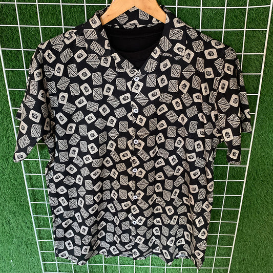 Black & Golden Biscuit Printed Shirt - MS058