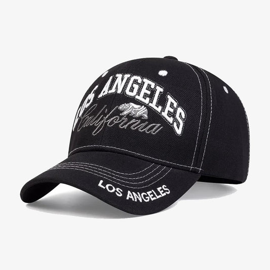 Los Angeles Embroidered Black Cap - CP050