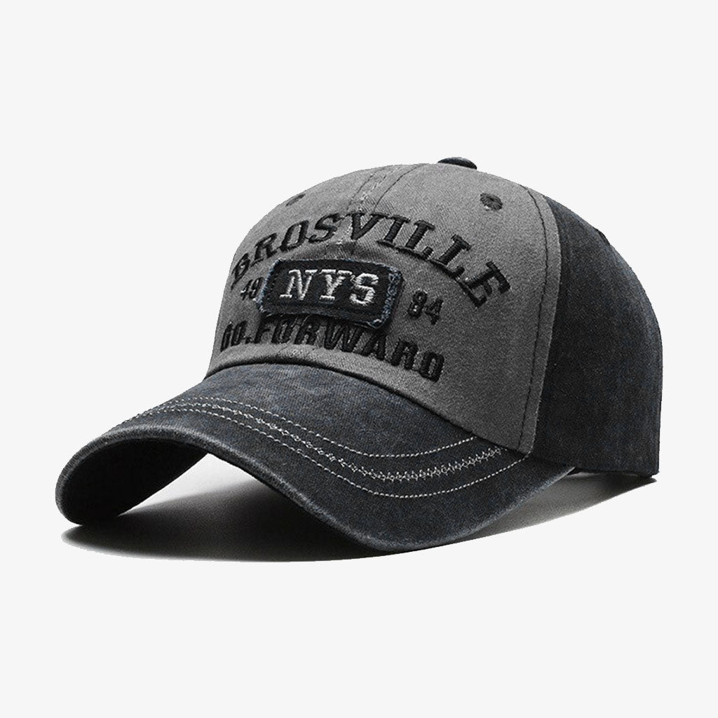 Grey Embroidered Baseball Cap - CP001