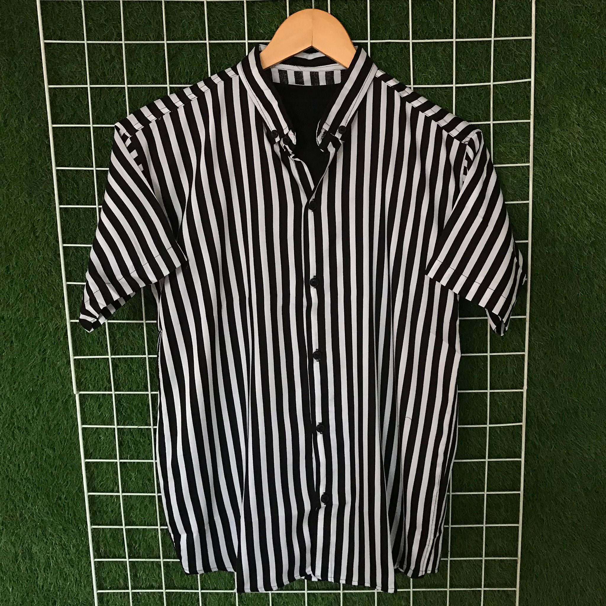 Black & White Striped Shirt - MS048