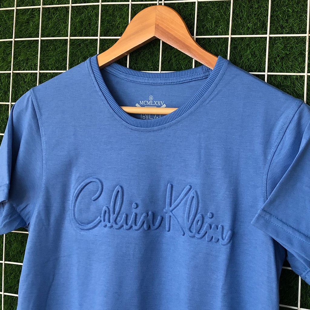 Embossed Cool Blue T-Shirt