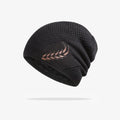 Black Warm Fur Knit Beanie - CP112
