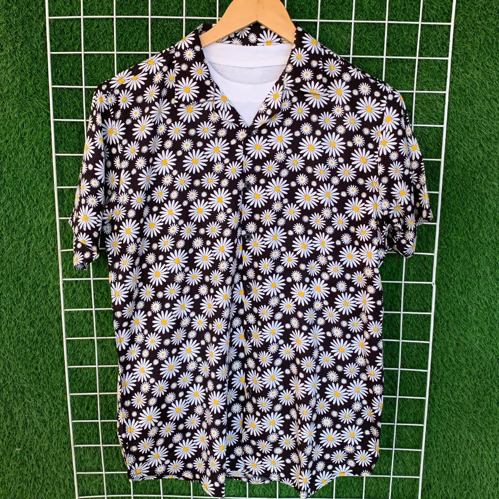 Tri-Color Floral Printed Shirt - MS082