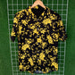 Black & Yellow Floral Printed Shirt - MS084