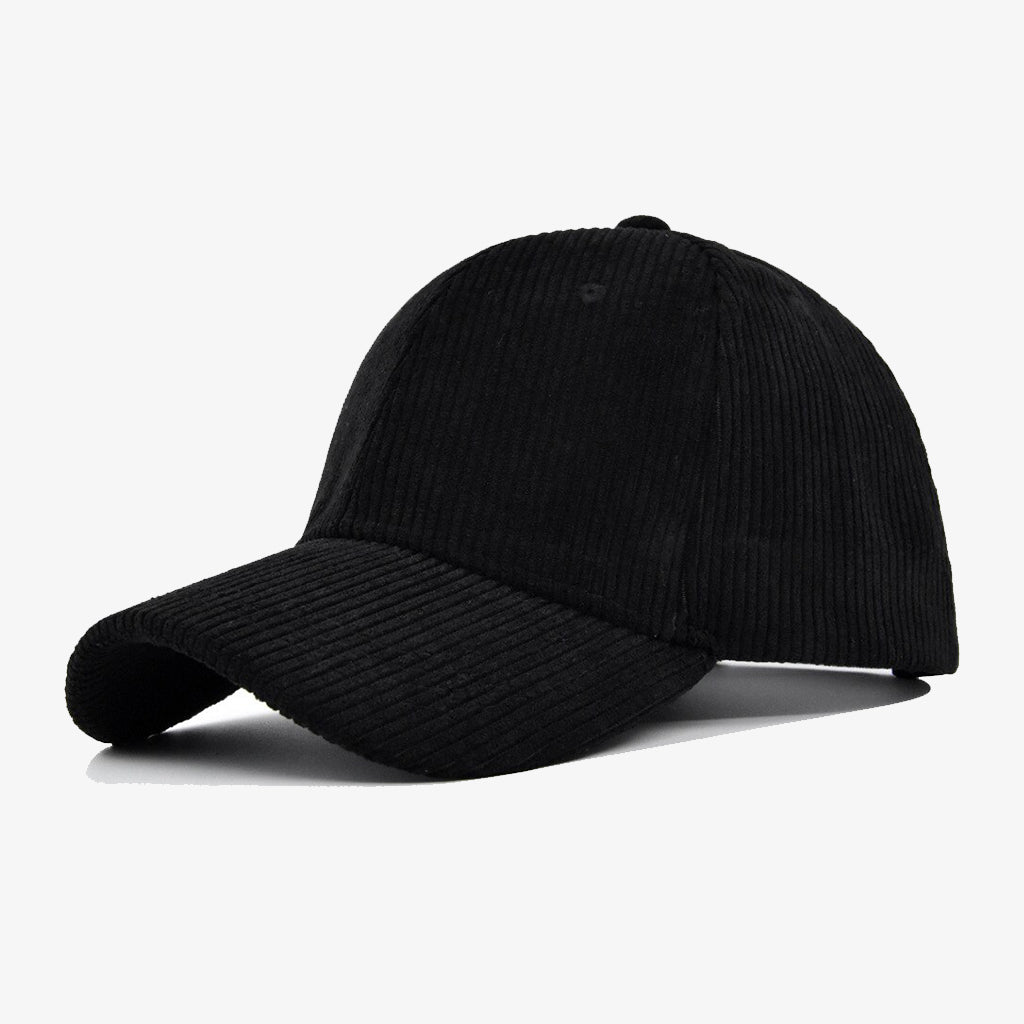 Black Corduroy Versatile Baseball Cap - CP020