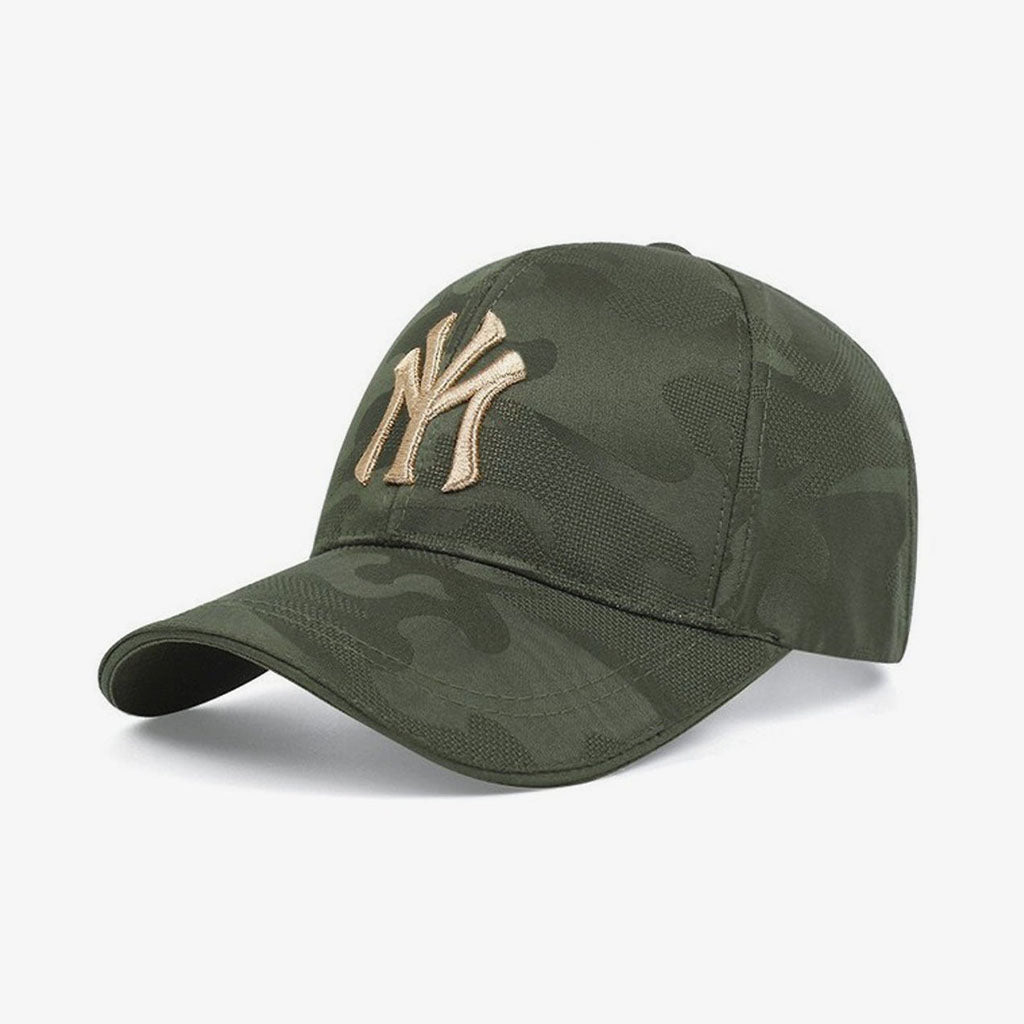 NY Green Camo Embroidered Cap - CP060