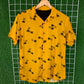 Yellow Leaf Printed Shirt - MS083