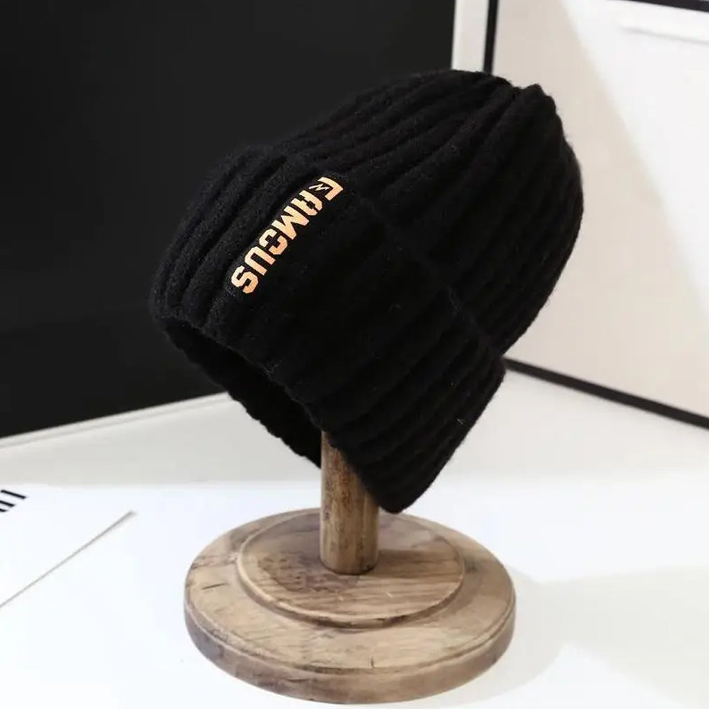 Soft Woolen Crochet Beanie (Black) - CP094