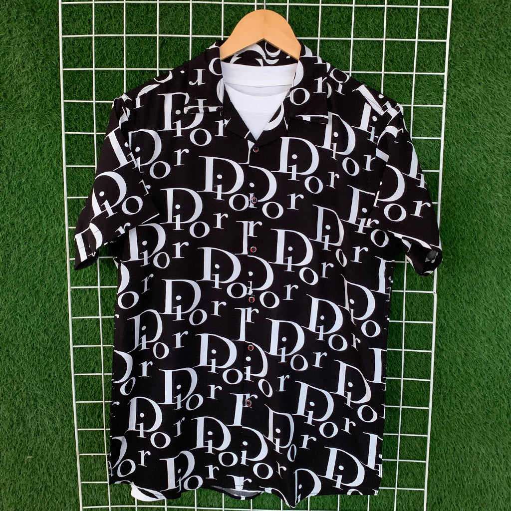 Black & White Dior Printed Shirt - MS089