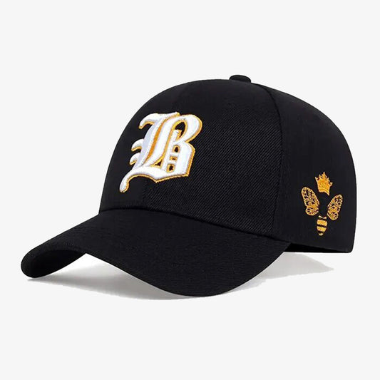 Black Bee Embroidered Cap - CP038