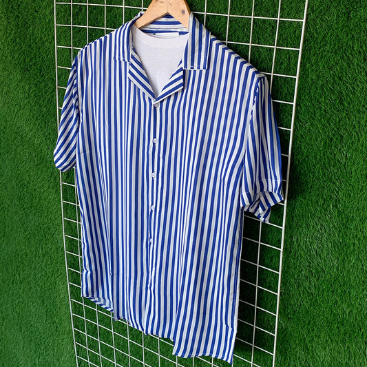 Blue & White Striped Shirt - MS033