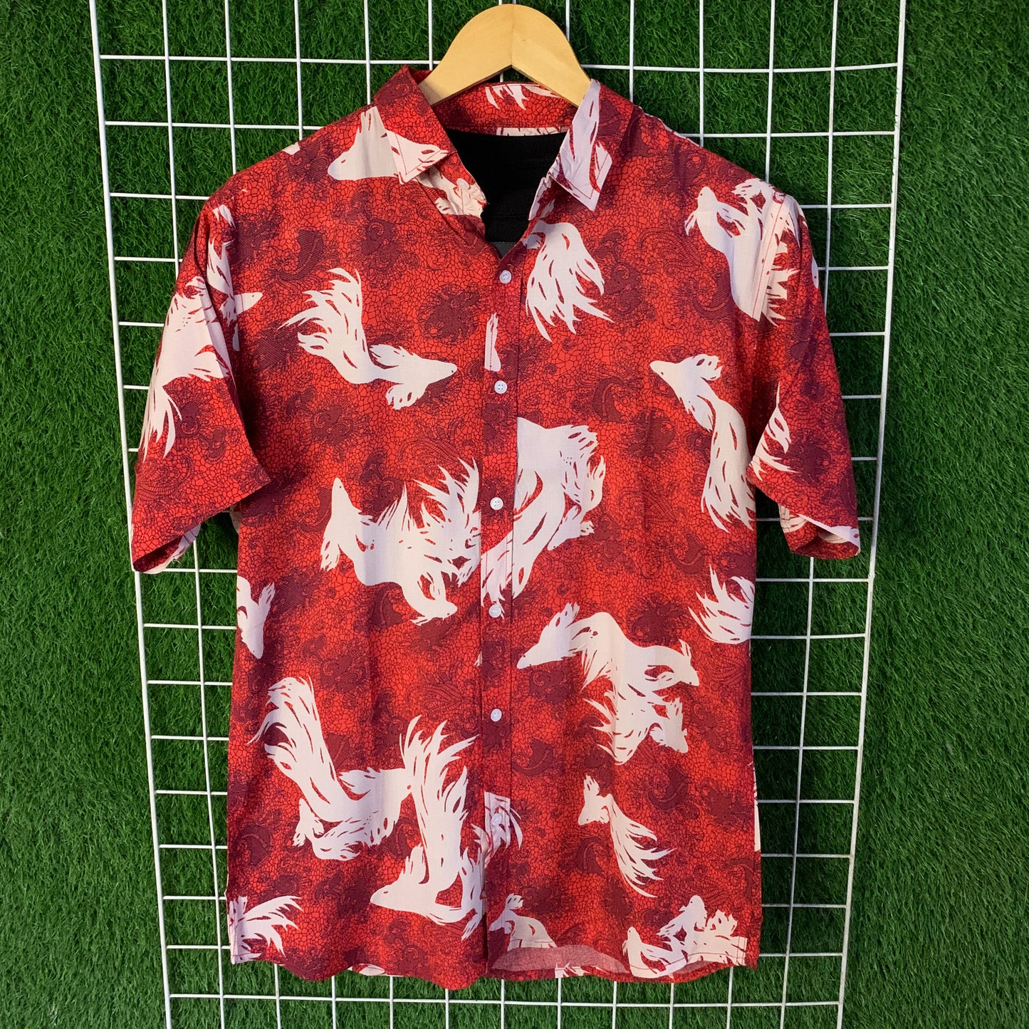 Fly Fish Red Printed Shirt - MS050