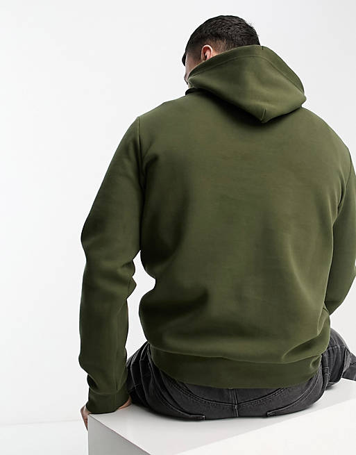 Olive Green Plain Hoodie