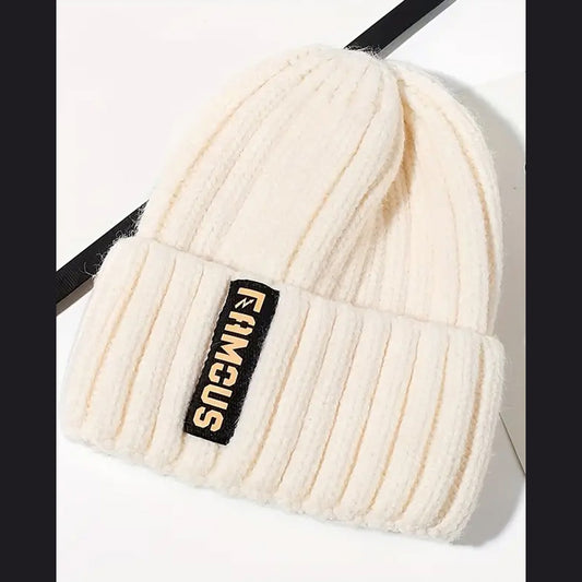 Soft Woolen Crochet Beanie (White) - CP095
