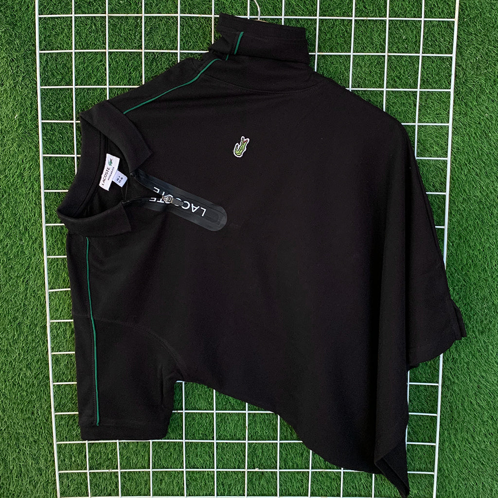 Premium Zipper Black Polo Shirt