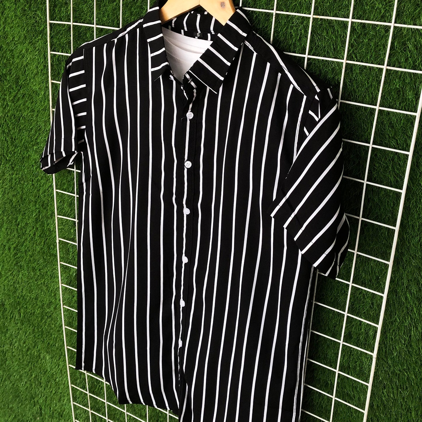 Black & White Striped Shirt - MS020