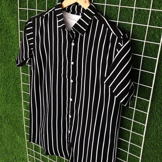 Black & White Striped Shirt - MS020