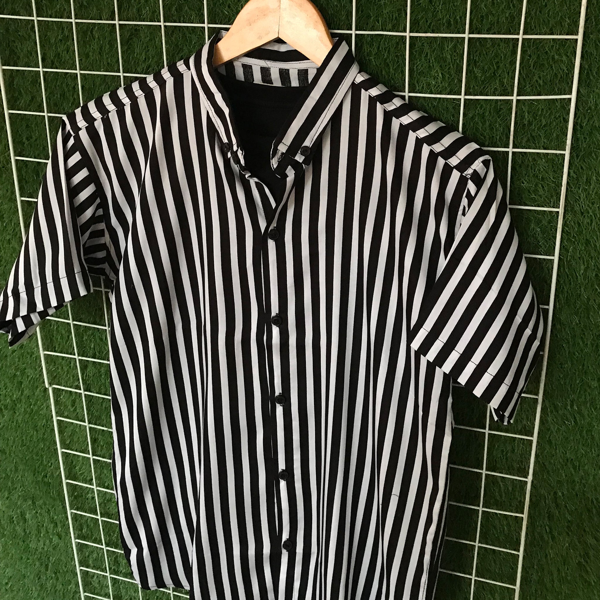 Black & White Striped Shirt - MS048