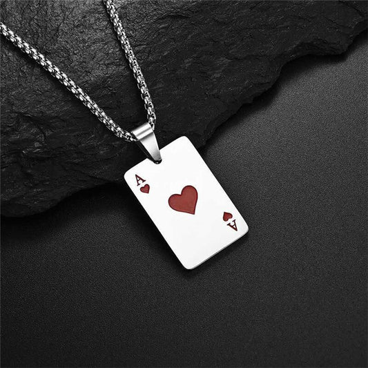 Red Ace Card Locket