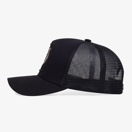 Tiger Embroidered Baseball Black Cap - CP006