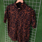 Black & Orange Printed Shirt - MS076