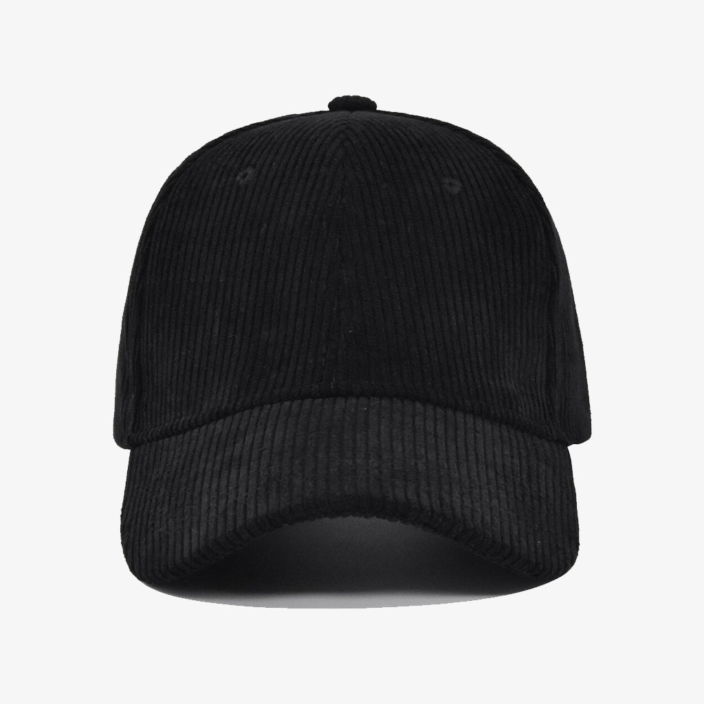 Black Corduroy Versatile Baseball Cap - CP020